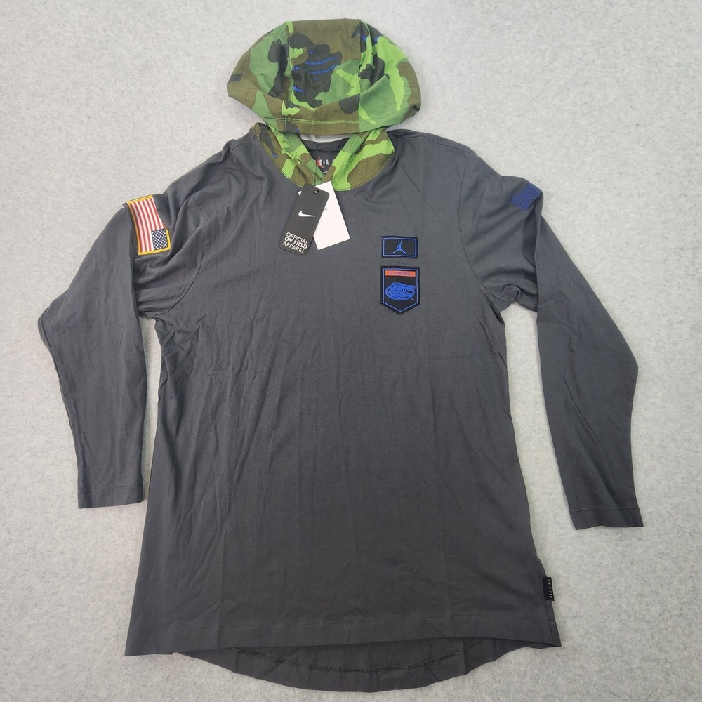Nike Florida Gators Mens Large Military‎ Long Sleeve Hoodie T Shirt DQ2129-060